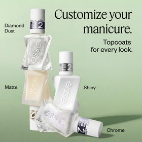 essie Gel Couture Matte Top Coat application on nails