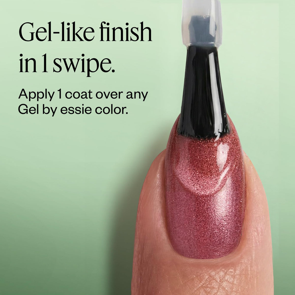 essie Gel Couture Matte Top Coat brush close-up
