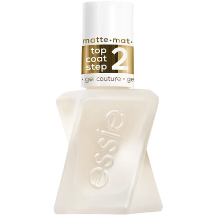 essie Gel Couture Matte Top Coat clear bottle front view