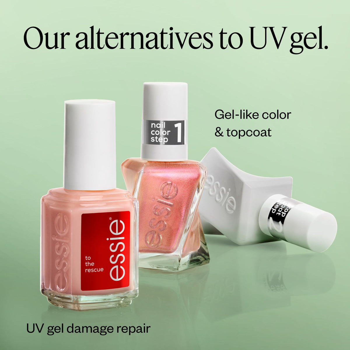 essie Gel Couture Matte Top Coat packaging with logo