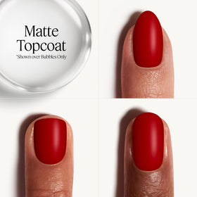 essie Gel Couture Matte Top Coat side view with cap