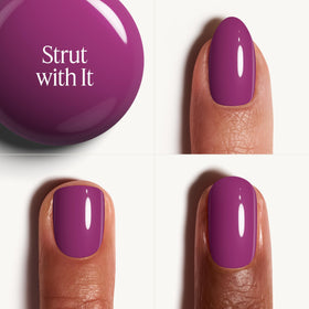 essie Gel Couture Nail Polish Strut With It bottle side view
