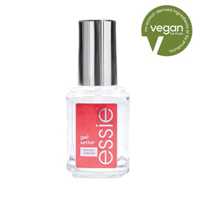 essie Gel Setter Top Coat applied on nails showcasing high gloss finish