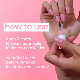 essie Good As New Nail Perfector showing demi-matte finish