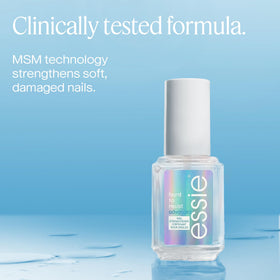 essie Hard To Resist Advanced Nail Strengthener on a vanity