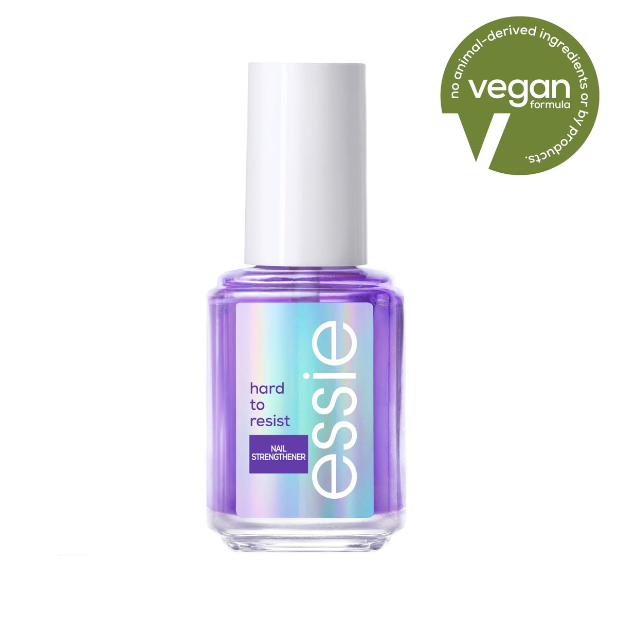 essie Hard To Resist Nail Strengthener bottle with yellow tint