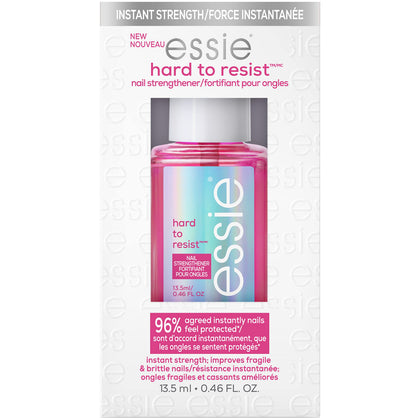 essie Hard To Resist Nail Strengthener front view with pink tint