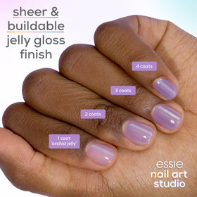 essie Jelly Gloss Nail Polish Boho Rodeo with easy glide brush