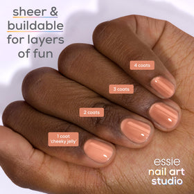 essie Jelly Gloss Polish Cheeky Jelly brush close-up