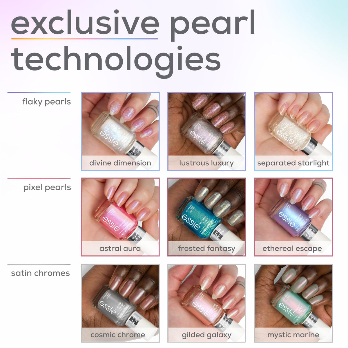 essie Nail Art Studio Ethereal Escape over dark polish