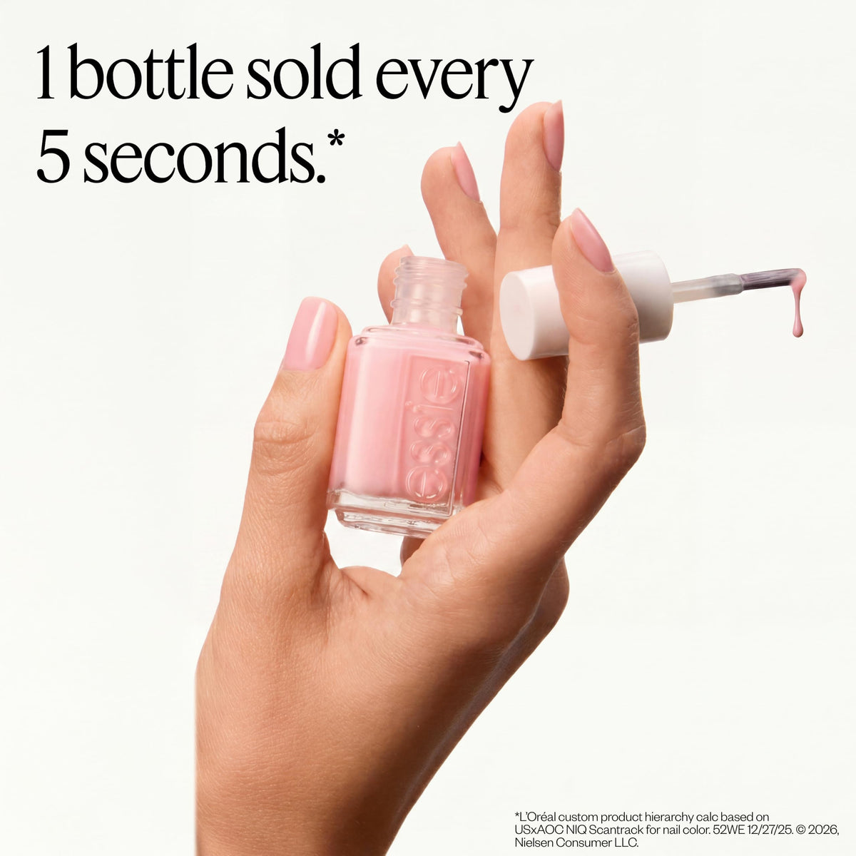 essie Nail Polish Be Them All blue shade with top coat