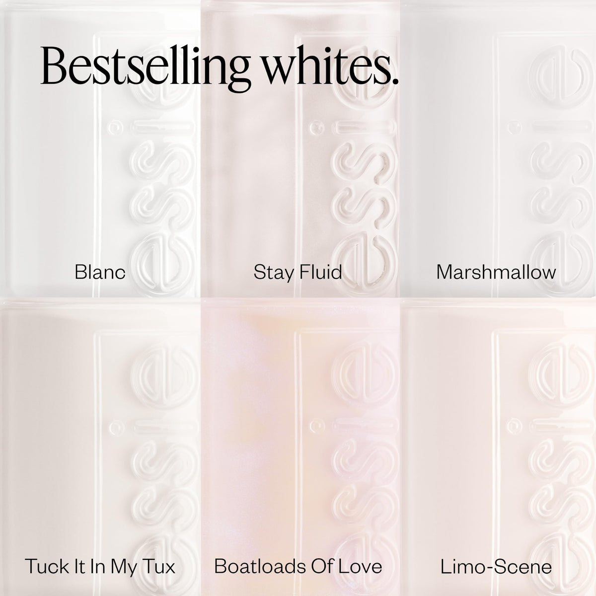 essie Nail Polish Glossy Shine Finish Blanc close-up