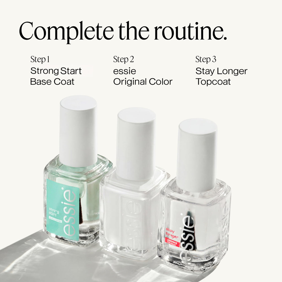 essie Nail Polish Glossy Shine Finish Blanc with other essie products