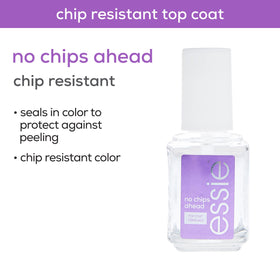 essie No Chips Ahead Top Coat with essie nail colours