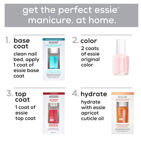 essie Speed Setter Top Coat with essie apricot cuticle oil