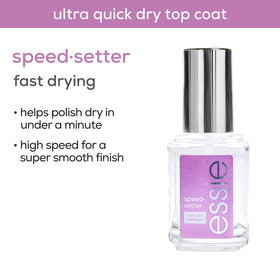 essie Speed Setter Top Coat with essie nail polish
