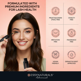 EssyNaturals Eyelash Growth Serum application demonstration