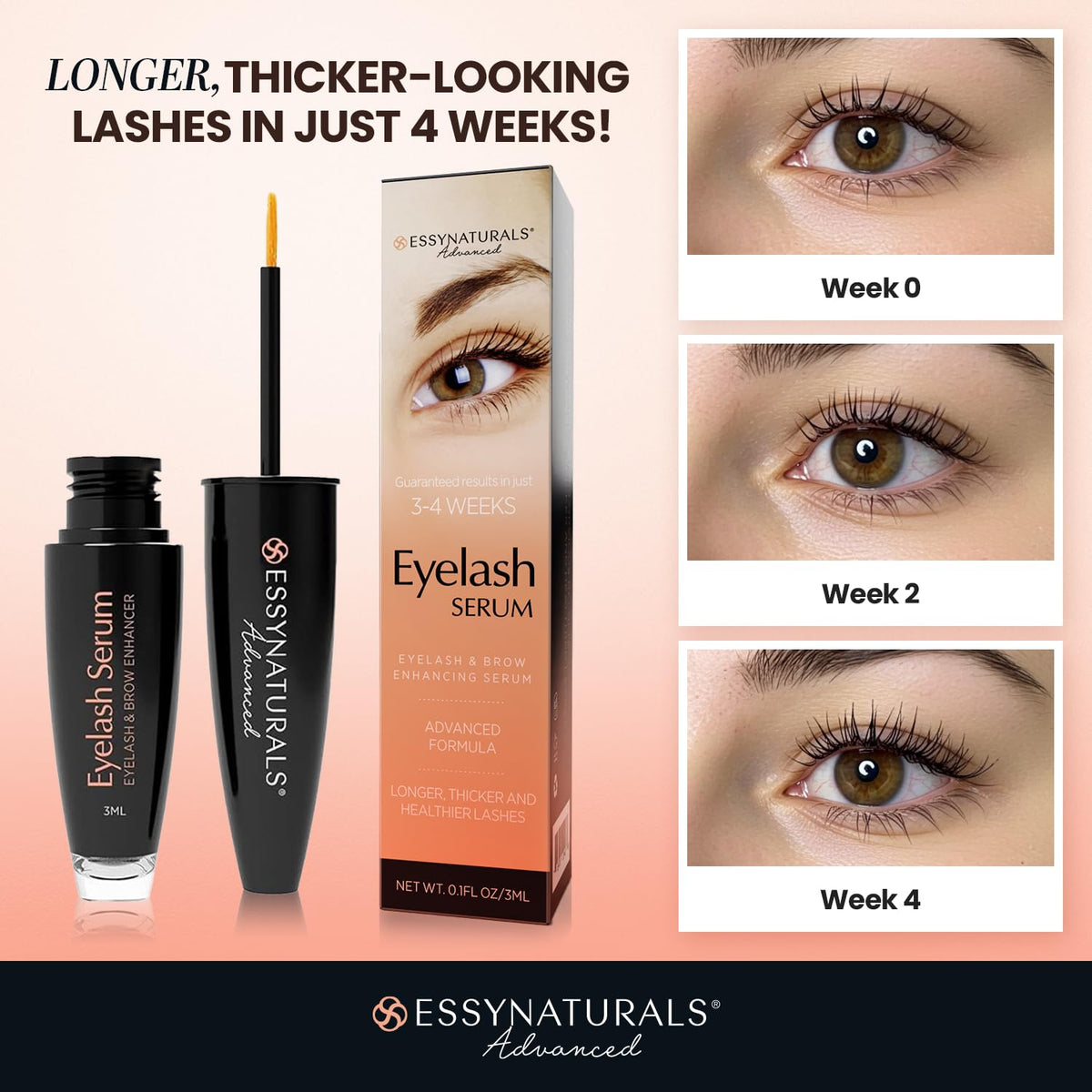 EssyNaturals Eyelash Growth Serum applicator tip close-up