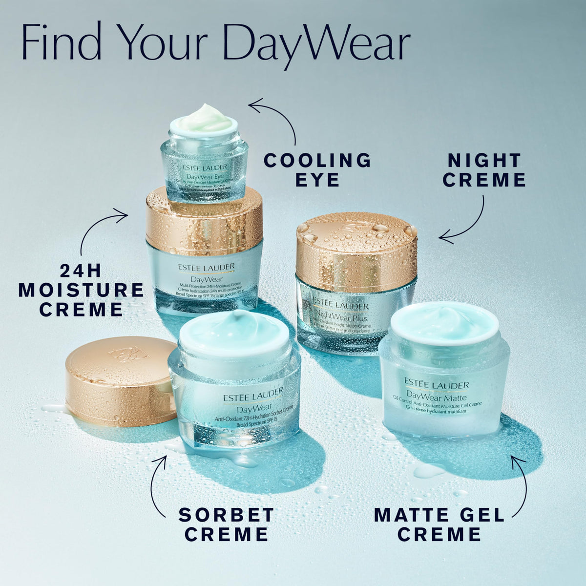 Estée Lauder DayWear Moisturiser packaging with ingredients list