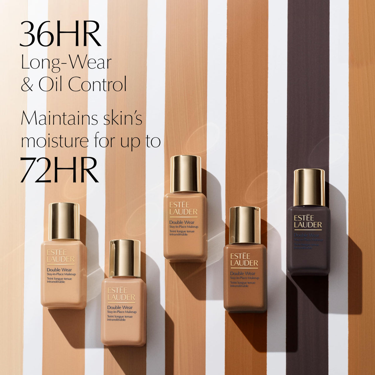 Estée Lauder Double Wear Foundation 0.5 Fl Oz with swatch on skin