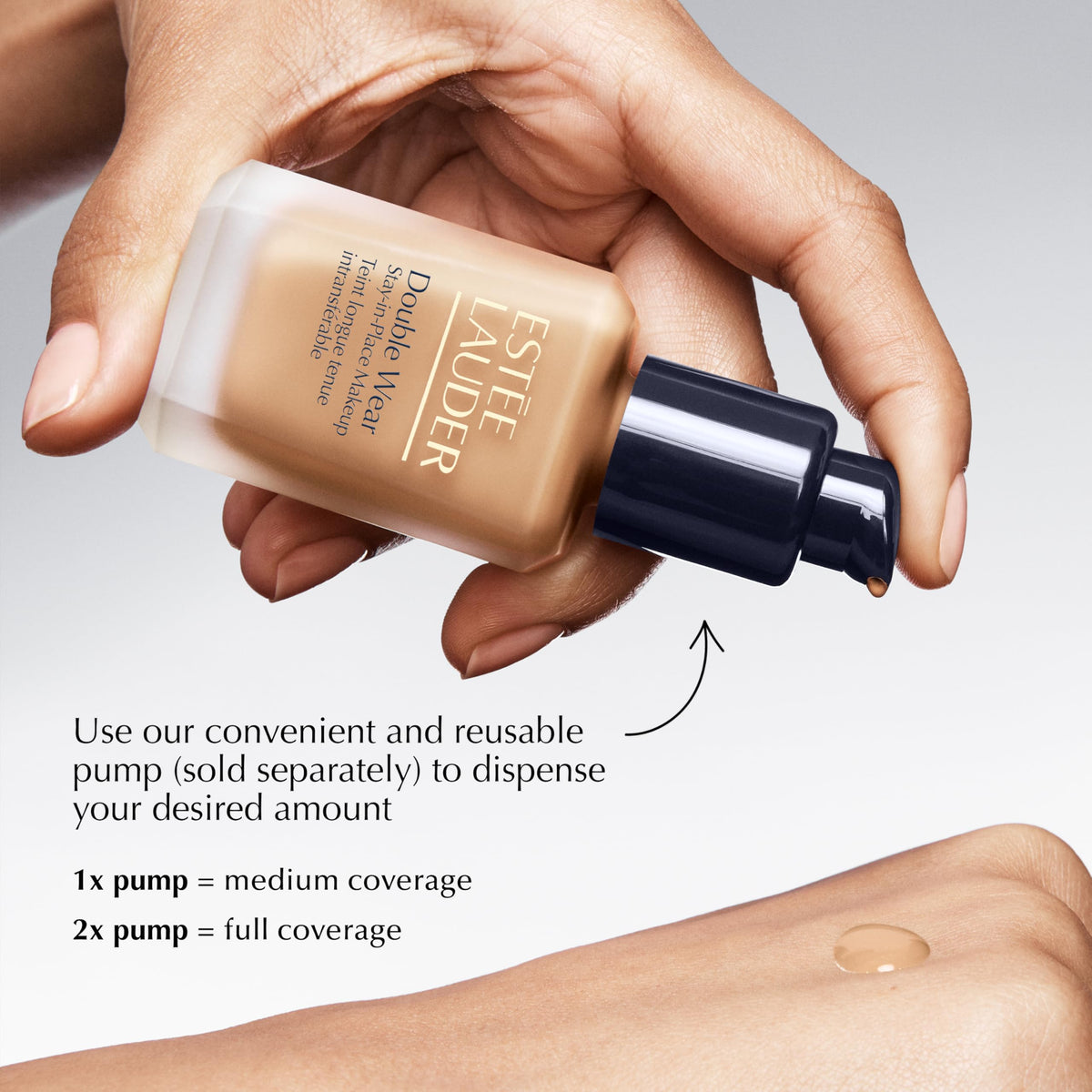 Estée Lauder Double Wear Foundation 1C0 Shell with applicator