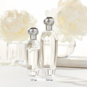 Estée Lauder Pleasures Eau de Parfum side view showing label