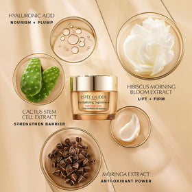 Estée Lauder Youth Power Cream on a bathroom counter