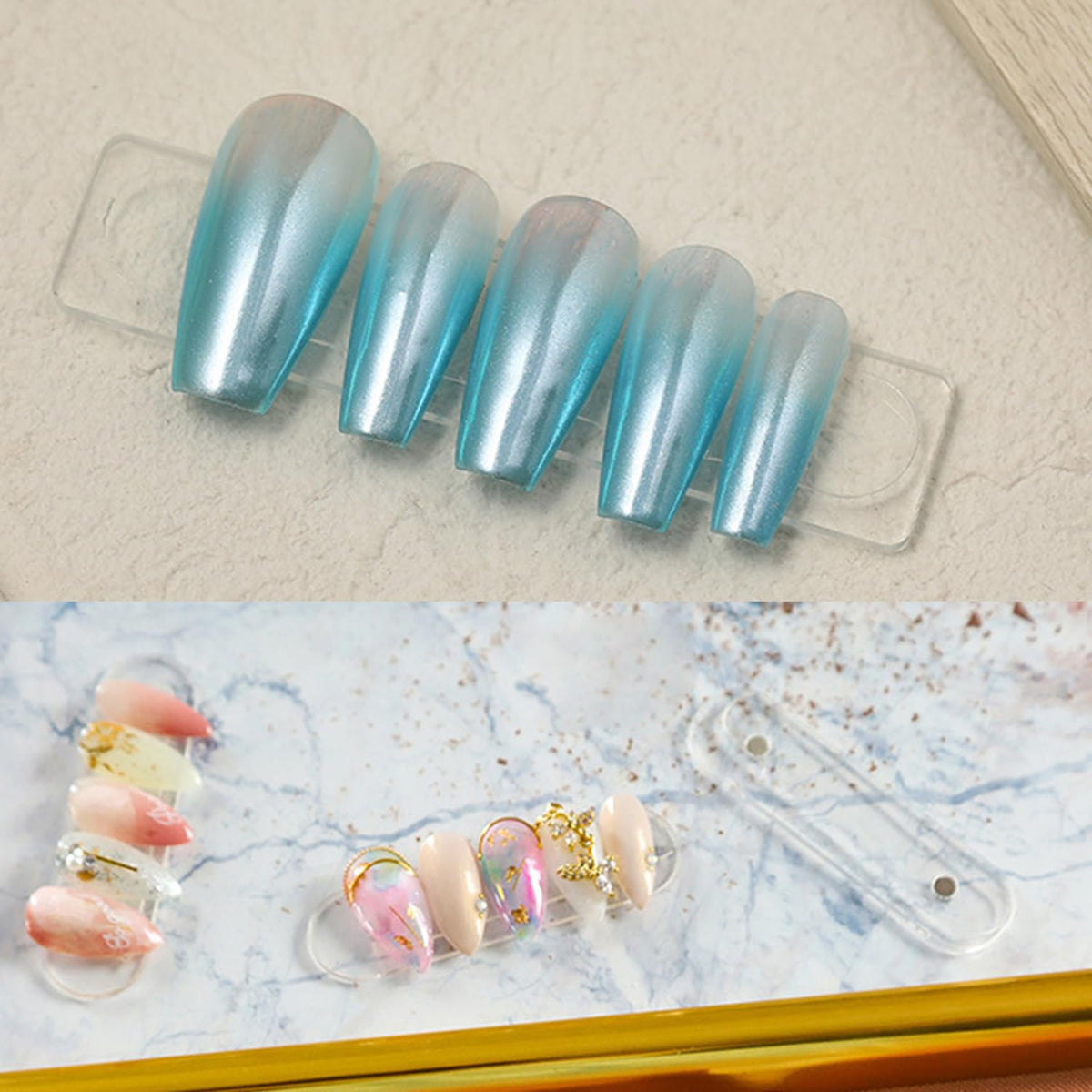 ESUOHYM double sided tape alongside nail art tools