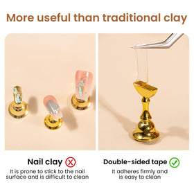 ESUOHYM double sided tape on a nail stand display