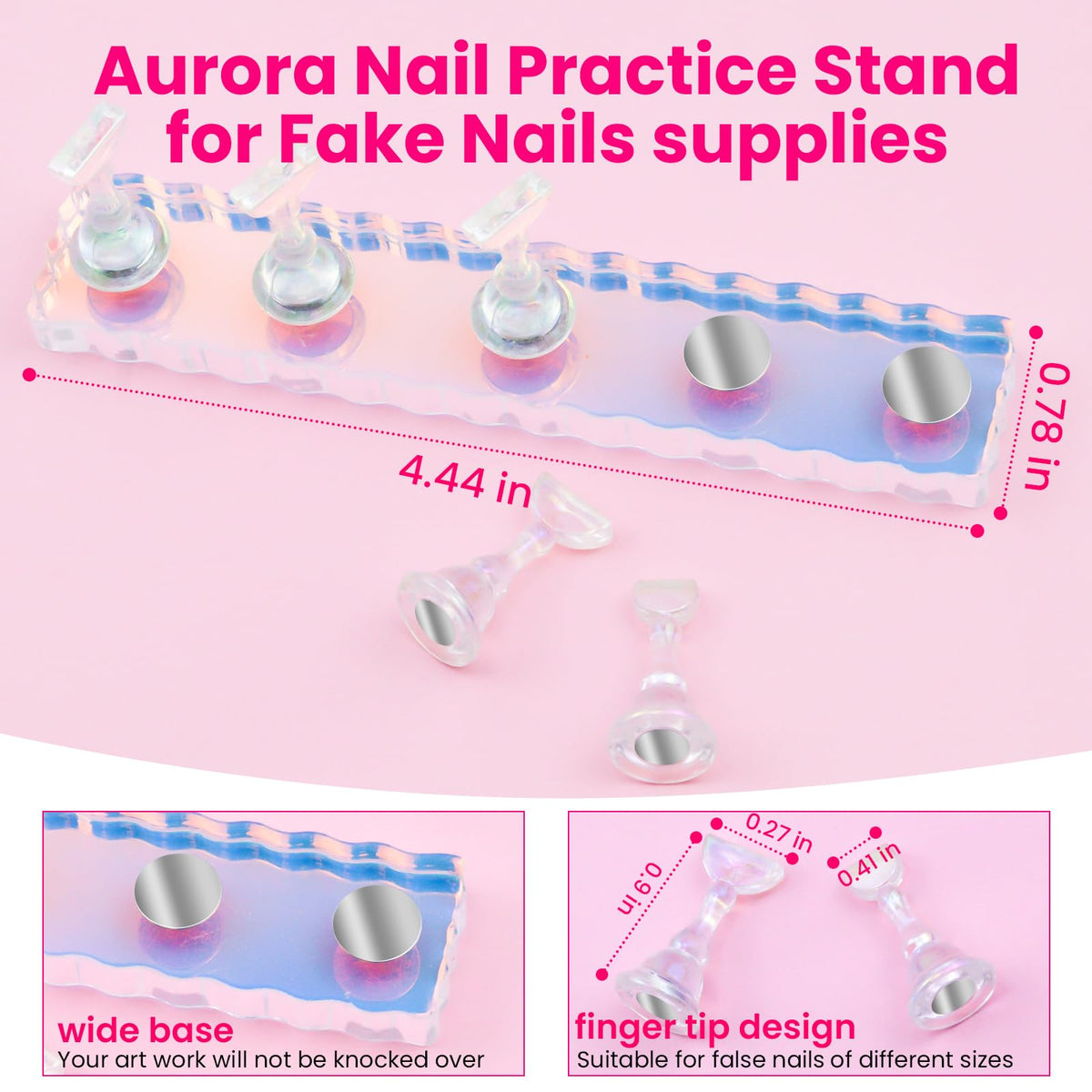 ESUOHYM Nail Stand Kit displayed on a table with nail art tools