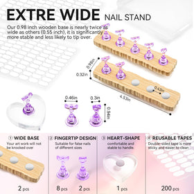 ESUOHYM Nail Stand Set with double-sided tape included