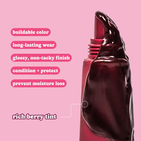 ESW Beauty Raspberry Acai Lip Gloss with raspberry and acai berries