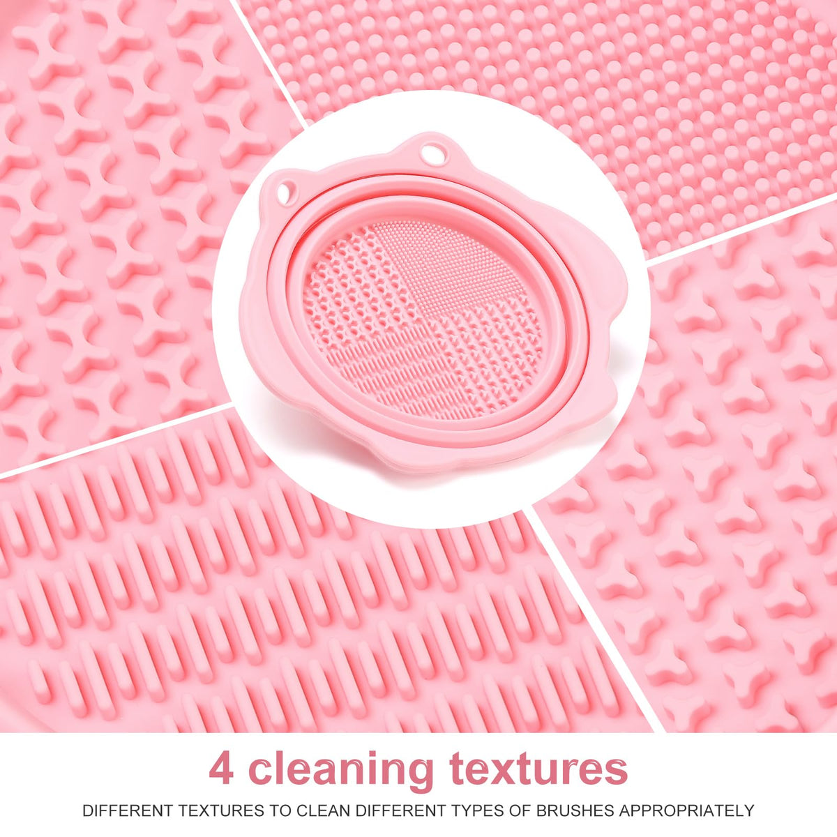 Etercycle Foldable Silicone Makeup Brush Cleaner Bowl folded