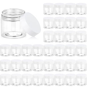 Eternal Moment 36 pack clear plastic jars with screw-on lids