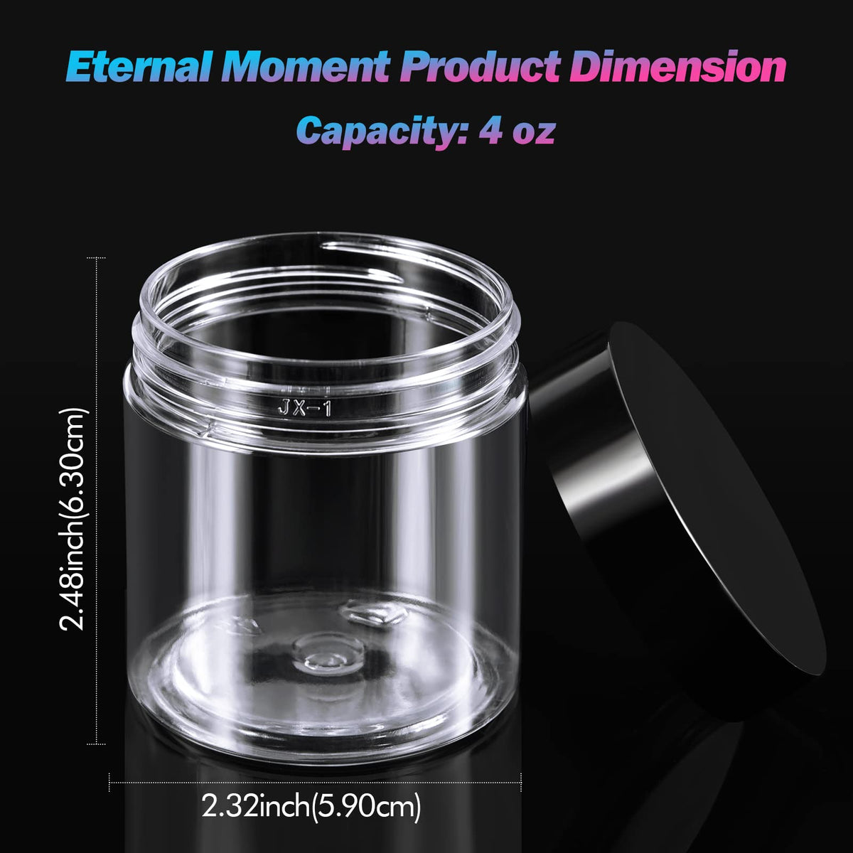 Eternal Moment 4 OZ plastic jar with screw-on lid