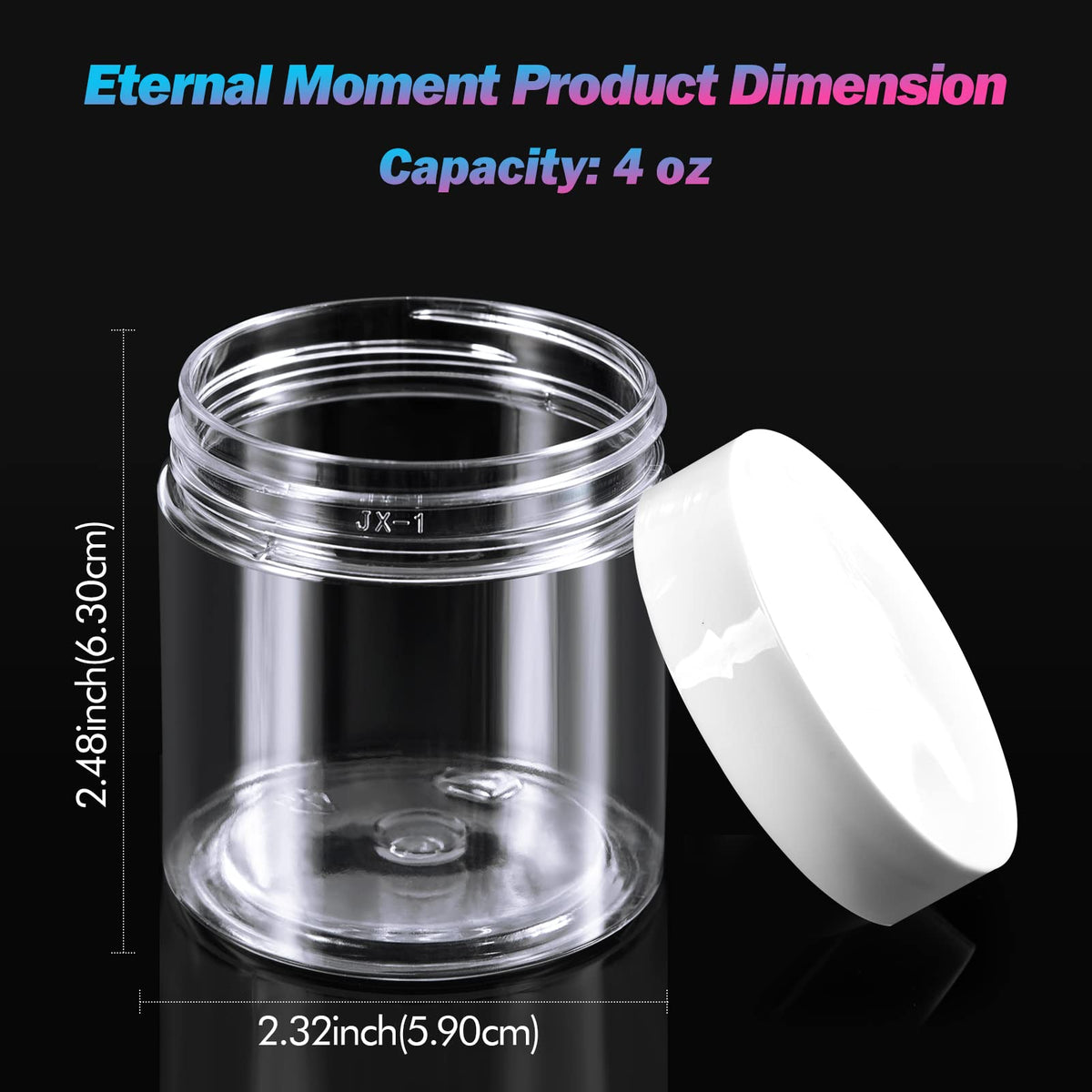 Eternal Moment 4 OZ plastic jar with screw-on lid