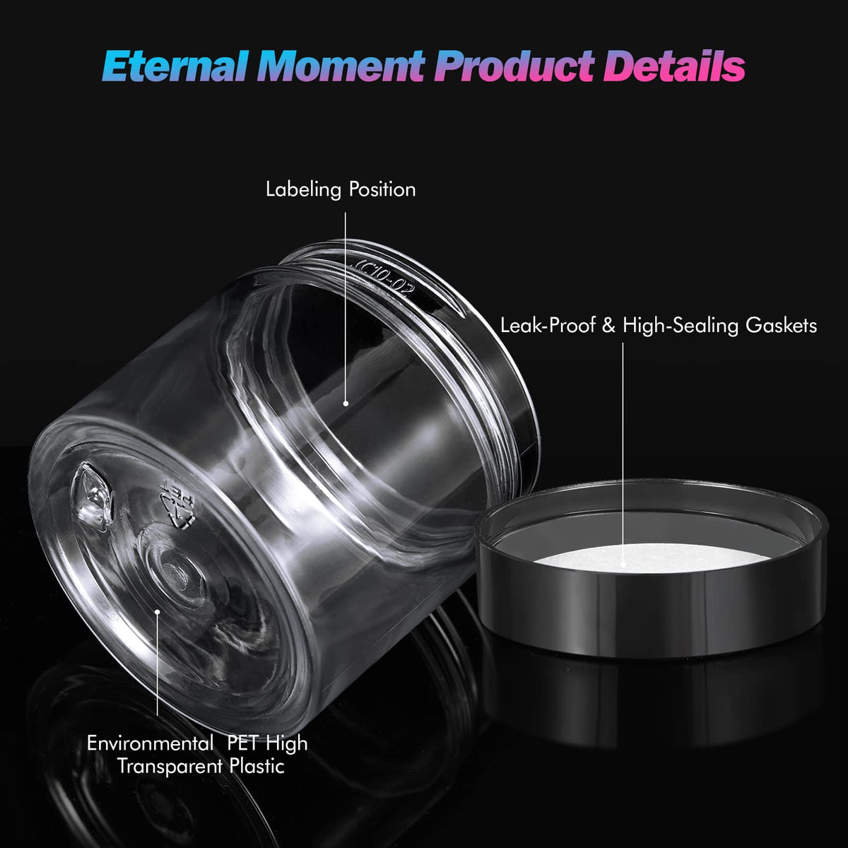 Eternal Moment jars displayed on a shelf
