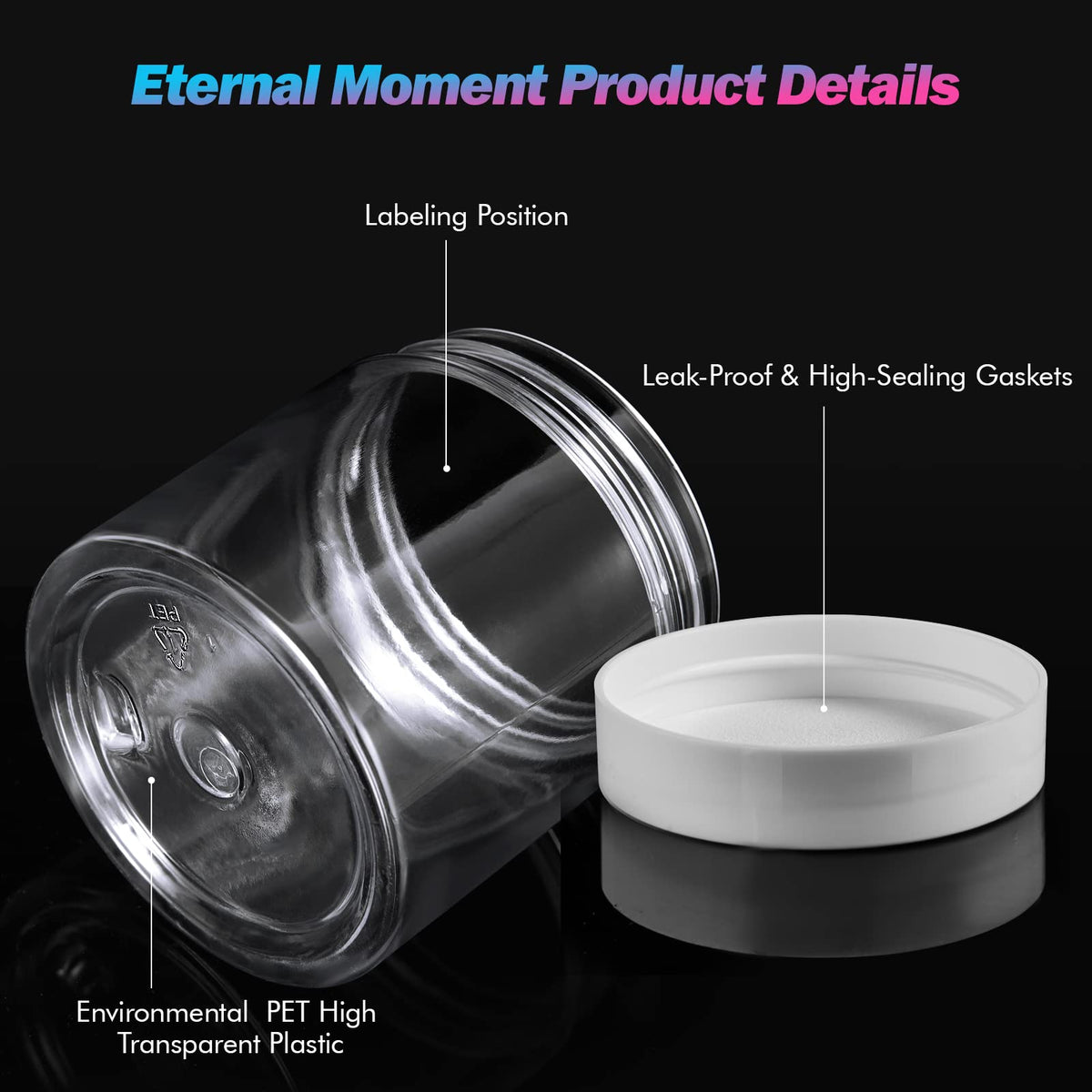 Eternal Moment jars stacked for display