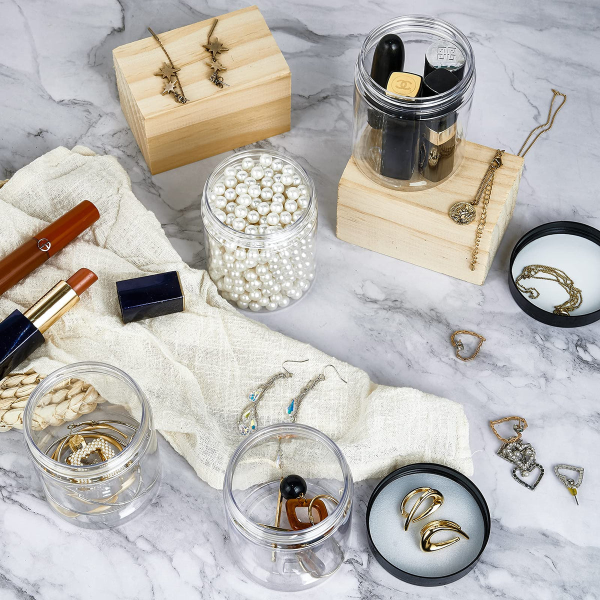 Eternal Moment jars with assorted handmade crafts