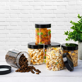 Eternal Moment jars with clear bottom and white lid