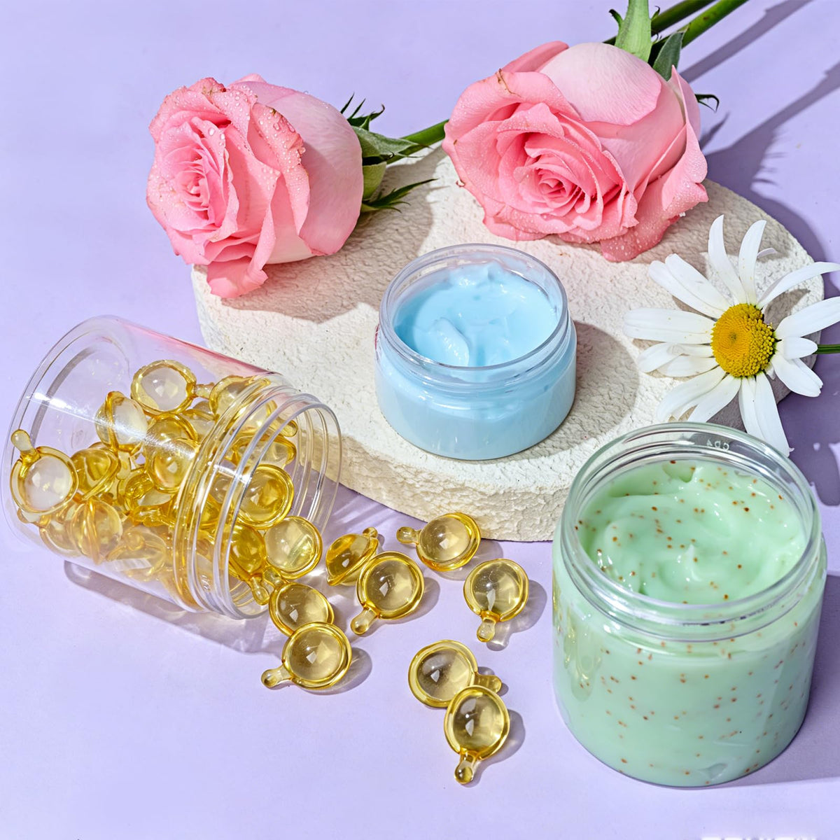 Eternal Moment jars with labels and spatulas included