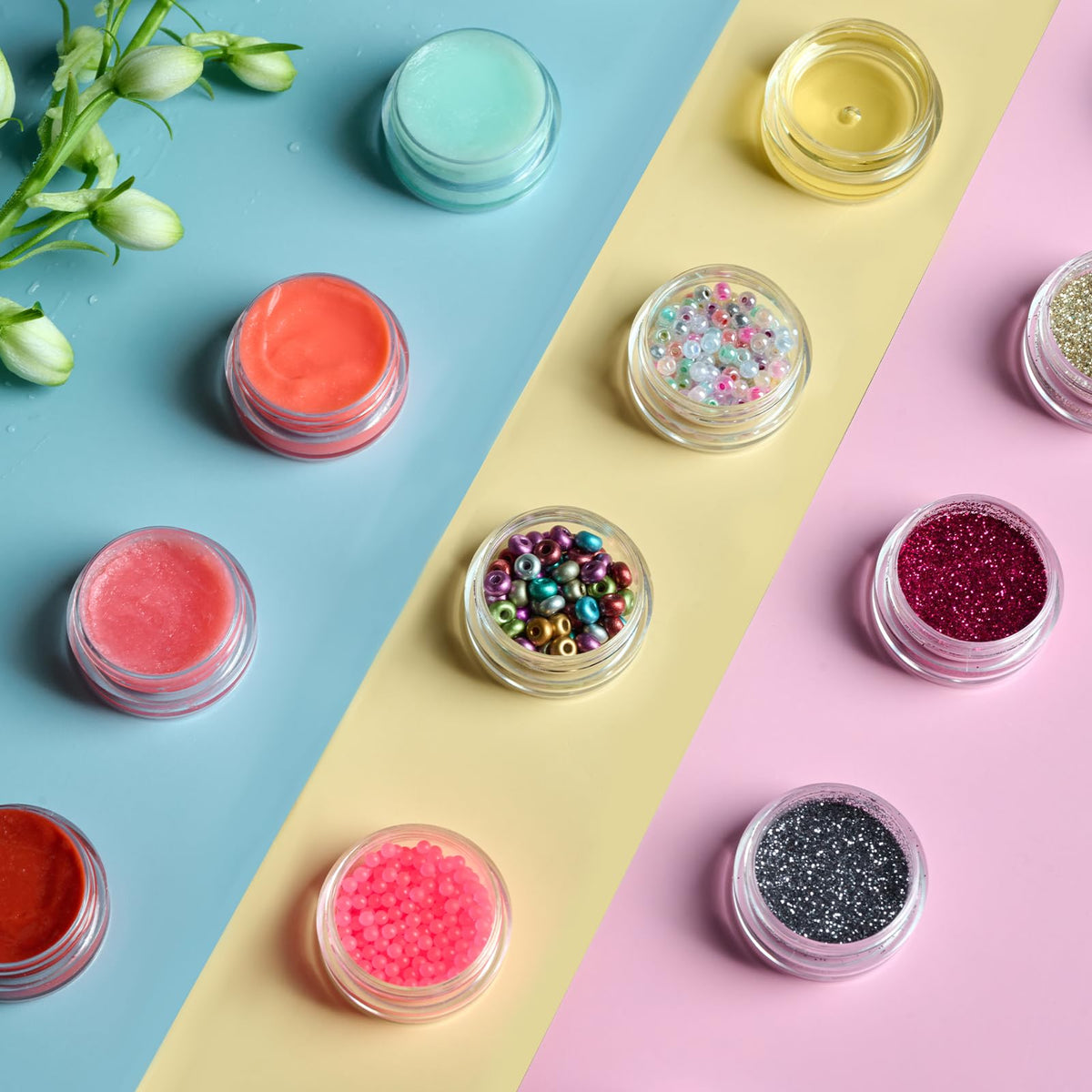 Eternal Moment sample containers in a craft setup