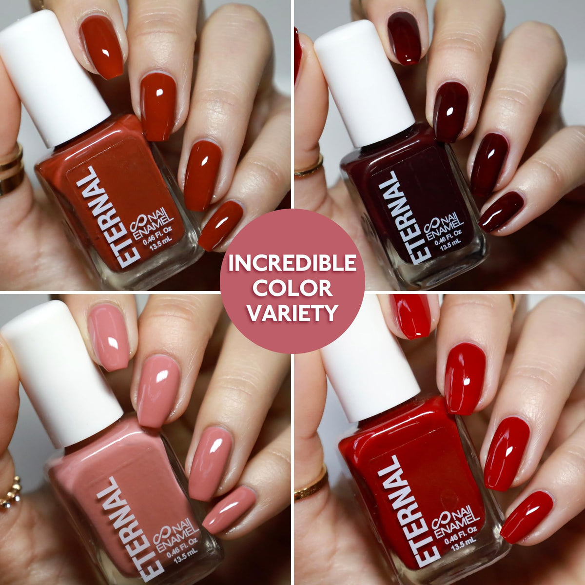 Eternal Nail Polish Set showing pink nail polish