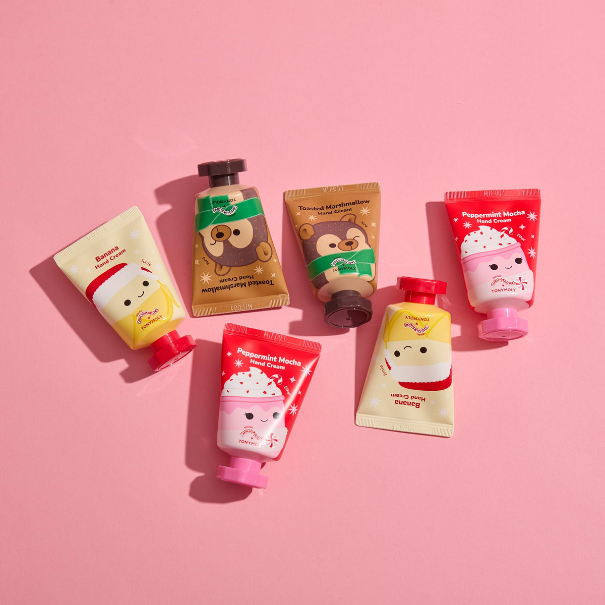 Ethel Peppermint Mocha Hand Cream tube from TONYMOLY x Squishmallows