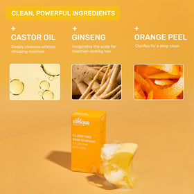 Ethique Clarifying Shampoo Bar close-up with castor oil