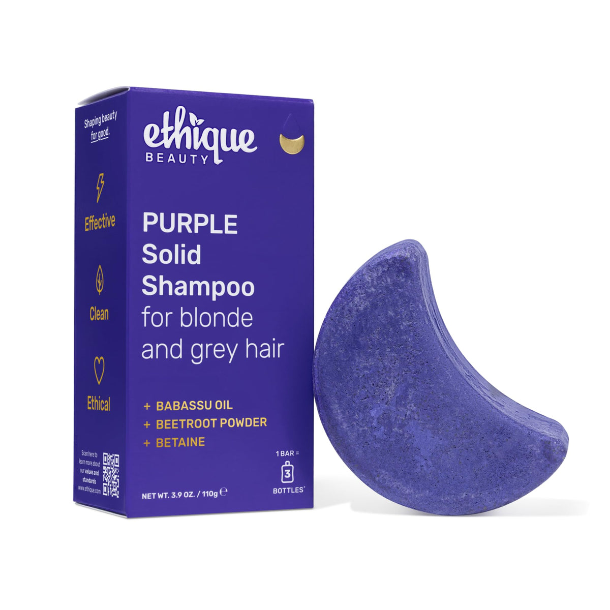 Ethique Purple Shampoo Bar front view
