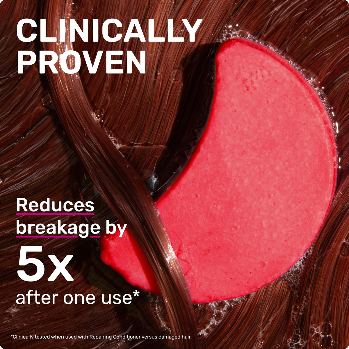 Ethique Repairing Shampoo Bar with ingredients displayed