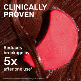 Ethique Repairing Shampoo Bar with ingredients displayed