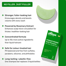 Ethique Shampoo Bar packaging with ingredients listed