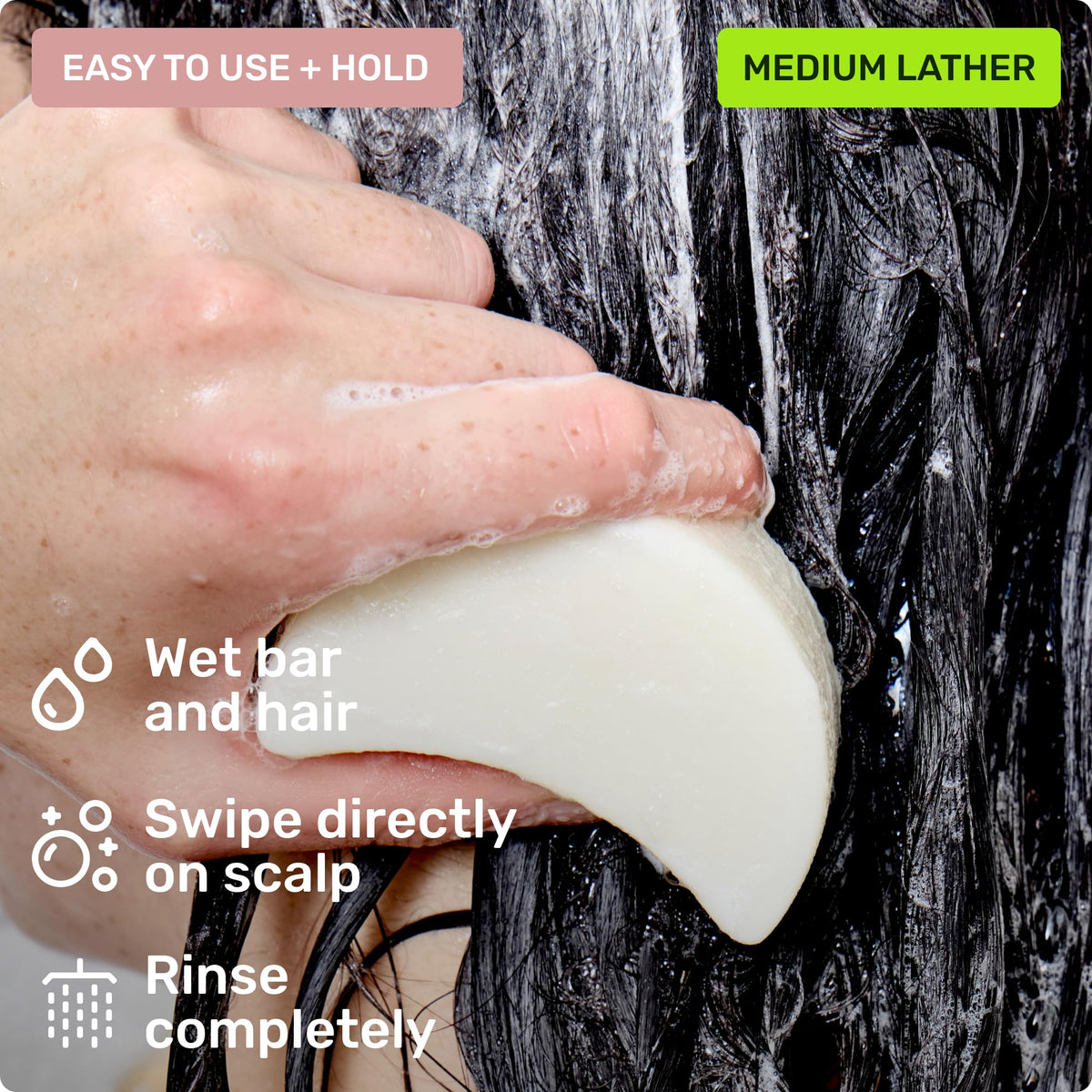 Ethique shampoo bar with a soft texture
